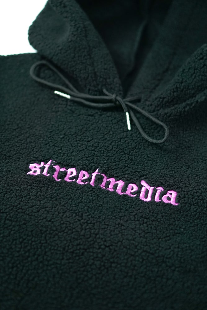 Womens Cropped Sherpa Hoodie